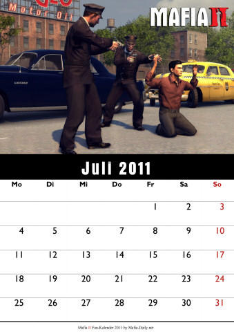 Mafia II - Календарь на 2011 год от немецких фанатов